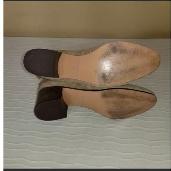 Suede Block Heel Ankle Booties – Size 7 | Soft Nude Tan Neutral Boots - Picture 14 of 17